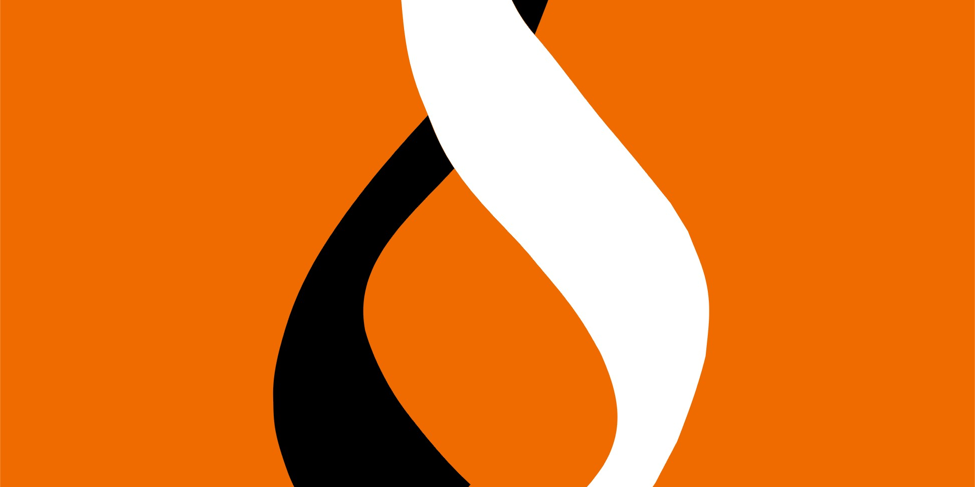 Symbol für Bibliolog, weißes und schwarzes Feuer
